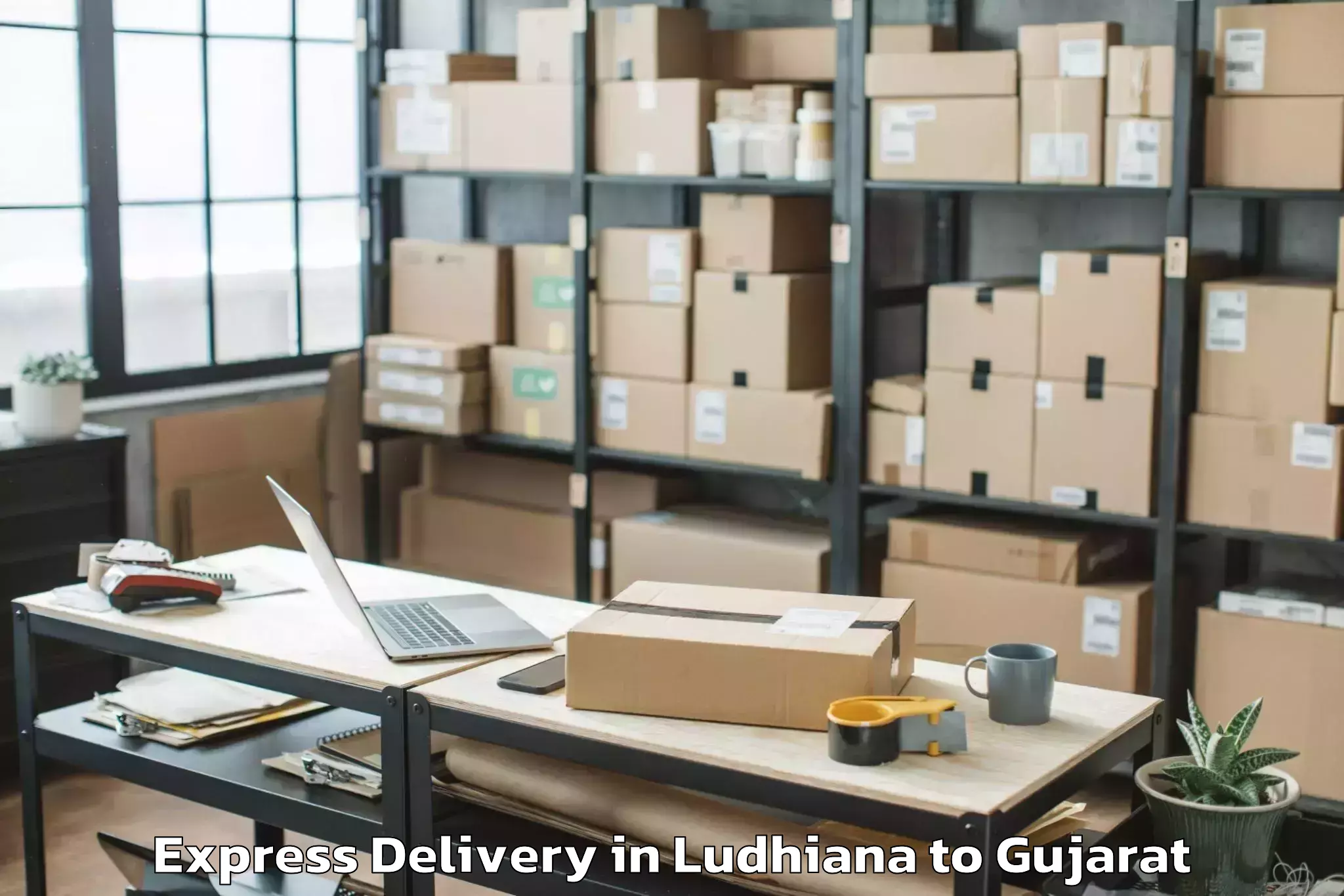 Efficient Ludhiana to Jasdan Express Delivery